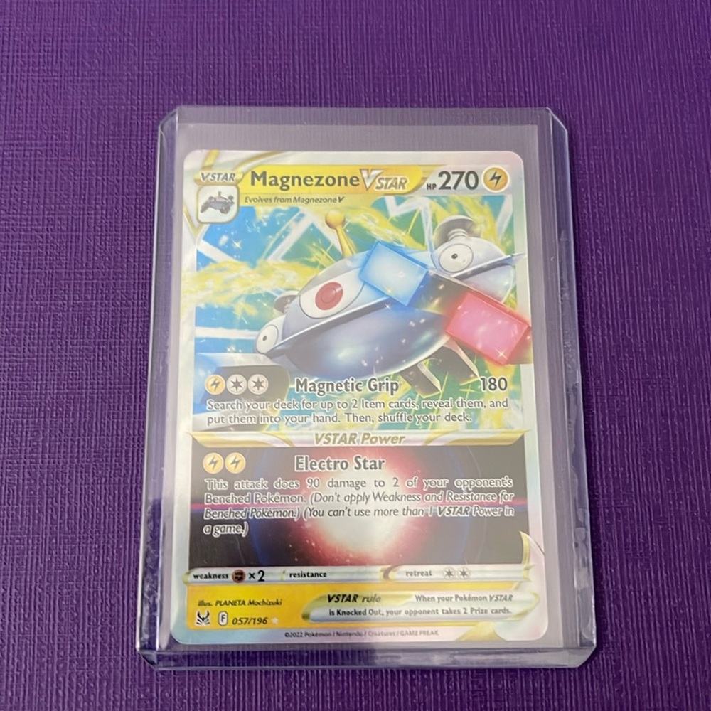 Holo Magnezone VSTAR 057/196 Ultra Rare Lost Origin Pokemon TCG